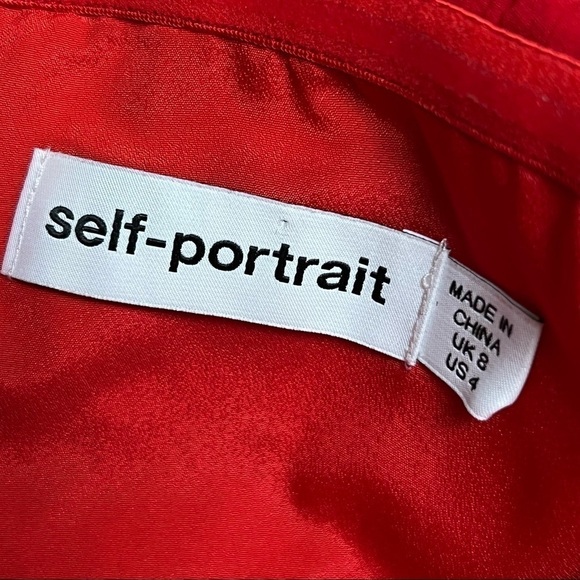 SELF-PORTRAIT Floral Crochet Lace Sweetheart Neck Sleeveless Fit & Flare Dress 4 - Picture 7 of 12